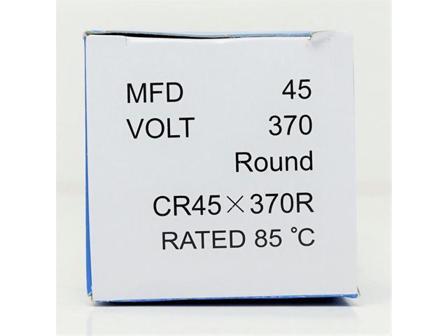 Supco CR45X370R HVAC Motor Round Run Capacitor 45 MFD 370 Volts