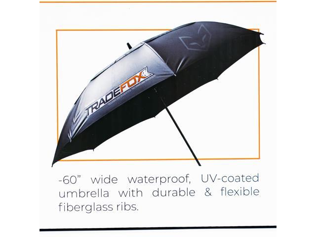Supco TradeFox 60' Black Umbrella with Magnetic Base Kit MUKIT Stay Cool and Dry when Doing Outdoor Repair Work Includes Lanyard to Help Secure...