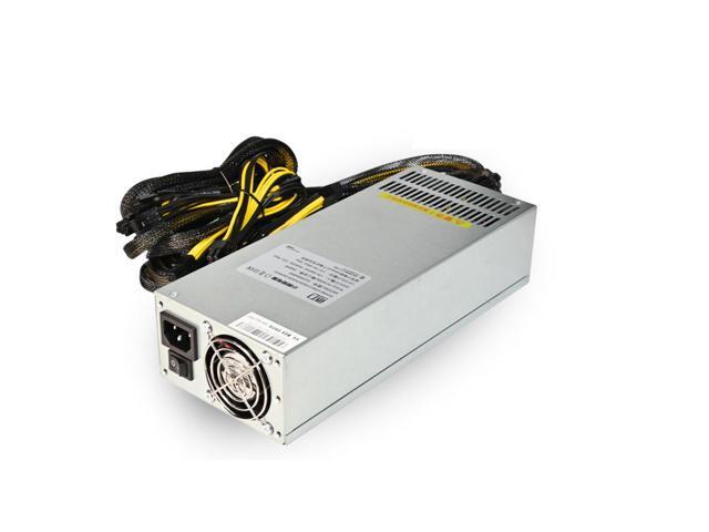 Mute Power Supply 2U 2500W GPU Miner Power Supply Bitcion Power Supply 2500W Computing Power 12V For ASIC Miner Single-channel Wind Cooling PSU...