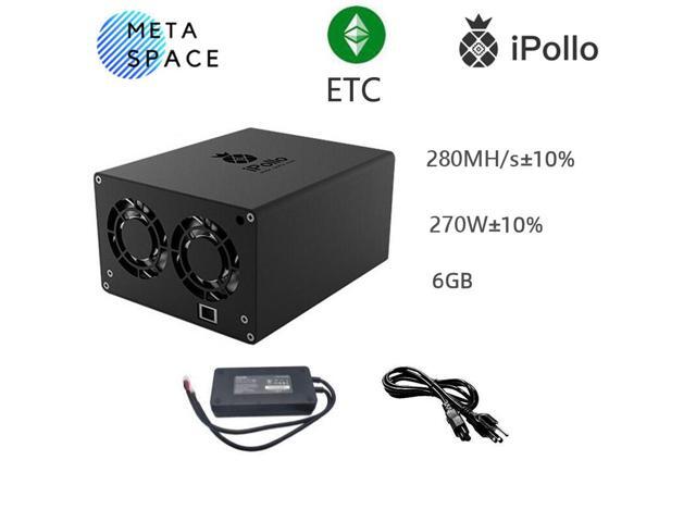 New Release iPollo V1 Mini ETC ETHW Miner 280MH/s 270W New Ethereum Miner With PSU and Power Cord Better Than iPollo V1 ETHW
