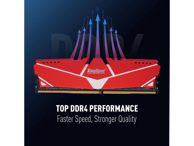 KingSpec DDR4 RAM 16GB Memory Module 3200 MHz 288-Pin UDIMM with Heatsink for Computer Desktop PC Memories Module Gaming