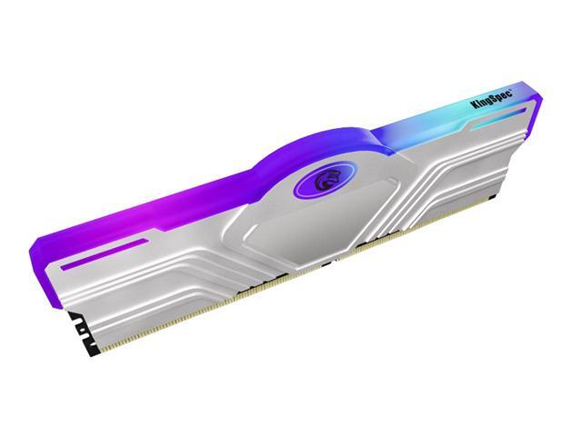 KingSpec DDR4 RAM RGB 16GB Memory Module 3600 MHz 288-Pin 1.35V UDIMM with Silver Heat Dissipation Vest for Computer Desktop PC Memories Module Gaming