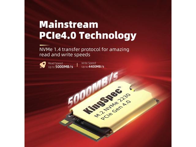 KingSpec SSD XF Series 2TB M.2 2230 Internal Solid State Drive NVMe PCIe 4.0X4 Compatible with Steam Deck, ASUS ROG Ally and ultra thin notebooks ...