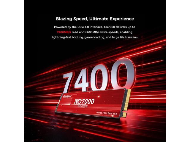KingSpec XG7000 8TB 2280 SSD M.2 NVMe PCIe 4.0, Up to 7400MB/s, Internal Solid State Disk for PS5