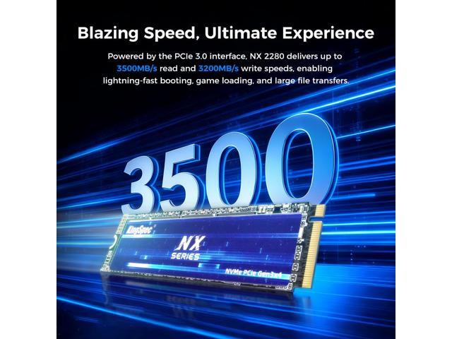 KingSpec M.2 2280 2TB PCIe Gen3 x4, NVMe 1.3 3D NAND Internal Solid State Drive (SSD), up to 3500MB/s