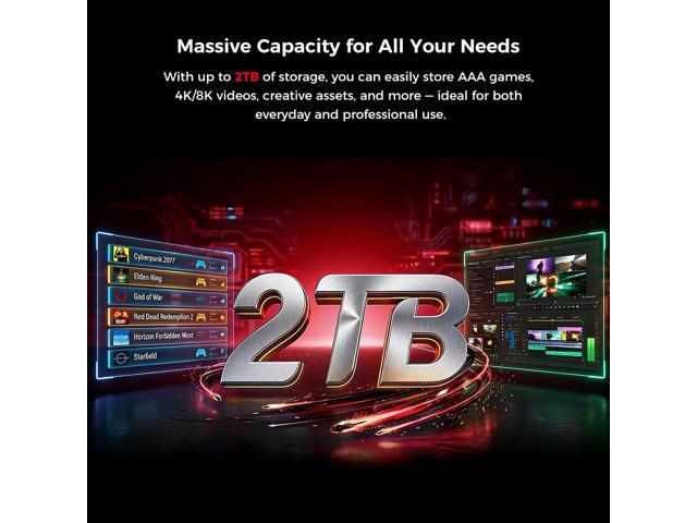 KingSpec M.2 2280 2TB PCIe Gen 4x4 with NVMe 1.4 3D NAND Laptop & Desktop Internal Solid State Drive NVMe SSD R/W up to 5,100/4,600 MB/s