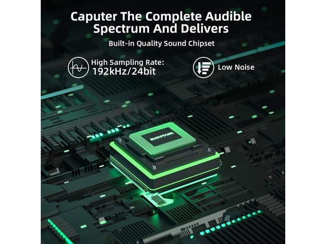 SUDOTACK USB Condenser Podcast Microphone for PC: Studio Microphone Kit with 192KHz/24bit Professional Sound Chipset Cardioid for Recording,...