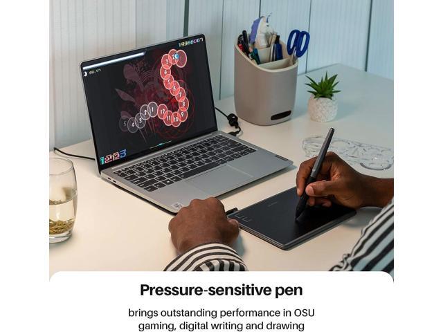 HUION Inspiroy H430P OSU Graphic Drawing Tablet with Battery-Free Stylus 4 Press Keys, Compatible with Android, Linux, Windows and Mac