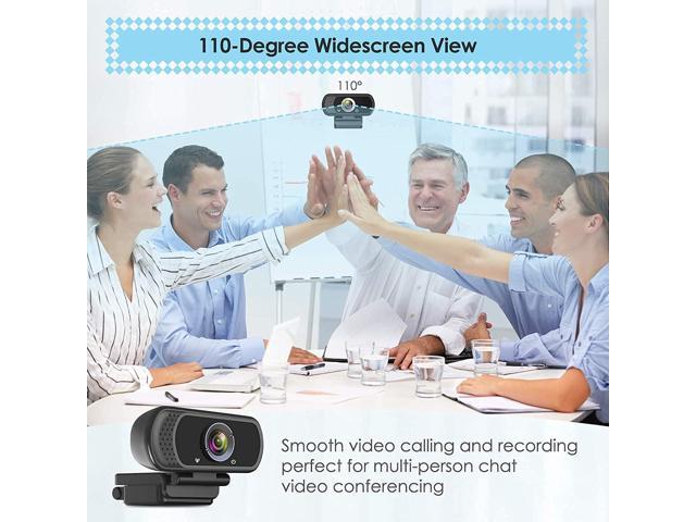 ToLuLu 1080P Webcam with Microphone, HD Webcam Web Camera with Tripod Stand, Widescreen USB Computer Camera, Streaming Mic Webcam for Online...