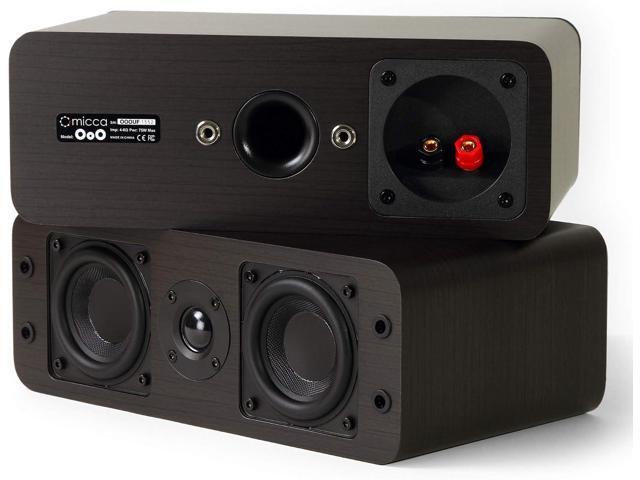 Micca OoO Passive Slim Bookshelf Speakers with 3-Inch Woofers and Silk Tweeter, Thin Design Under 4' Wide, for Desktop Stereo or Home Theater...