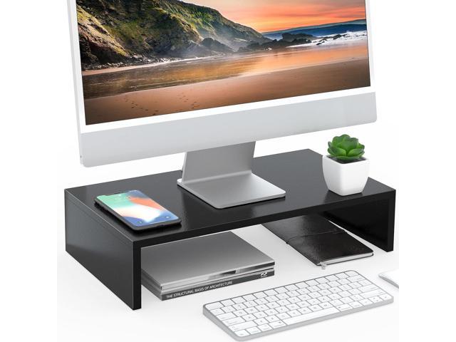 Computer Monitor Riser 16.7 inch Laptop Stand Save Space Desk Organizer with Keyboard Organizer Space Black DT104201WB