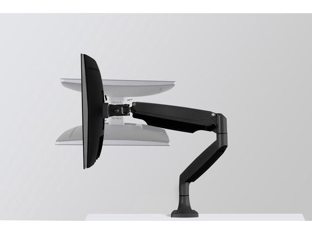 Mount-It! Single Monitor Arm Desk Mount Gas Spring Monitor Arm Full Motion Articulating Height Adjustable Fits 21 22 23 24 27 30 32 Inch VESA...