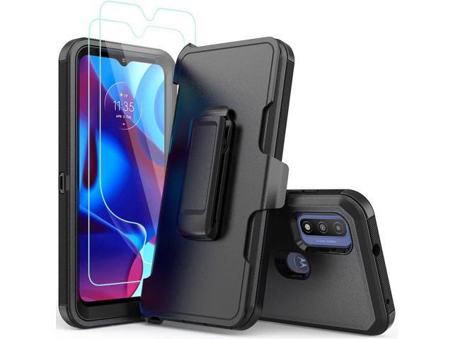 Compatible with Motorola G Pure/Moto G Power 2022 Case, Heavy Duty Rugged Shockproof Full Body Protection Kickstand Case with Belt Clip Holster for...