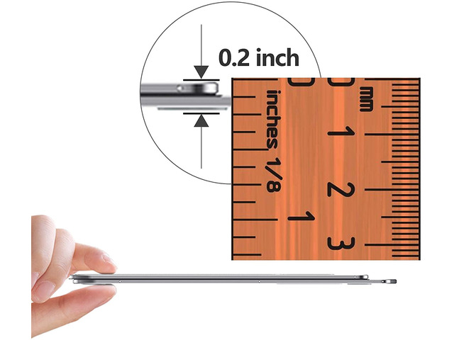 Cell Phone Stand,Bimawen Foldable Aluminum Alloy Ultra Slim Cell Phone Holder for Desk,or Device from 3' to 13' (Grey)