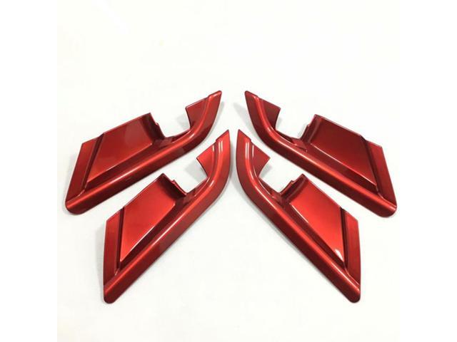 Acaigel Interior Door Handle Bowl Cover Trims Lh & Rh For Toyota Camry 2018-2023 Red Abs