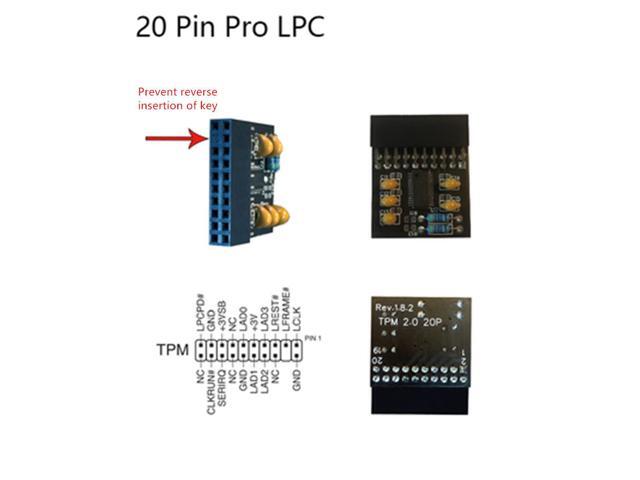 TPM 2.0 Module 20Pin Pro LPC Trusted Platform For ASUS TPM-L R2.0 AOM-TPM-9665V