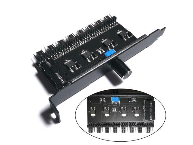 8 Channel Cooling Fan Speed Controller Hub Speed Regulator Controller for PC Computer Water Cooling System