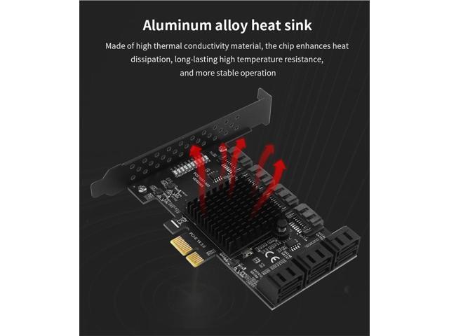 PCIe SATA Card 10 Port 6Gbps SATA 3.0 PCIe Card Built-in Adapter Converter For Desktop PC Support 10 SATA 3.0 Devices