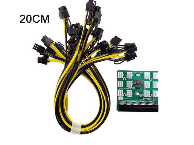 DPS-1200FB A 1200W PSU Power Supply + Breakout Board + 12pcs 6pin-to-8pin Cables