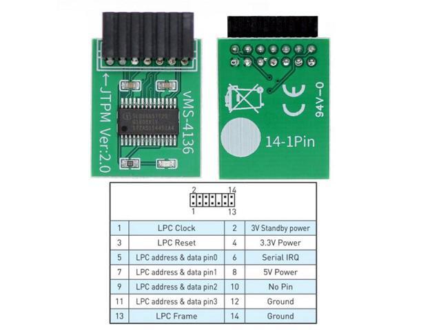 Trusted Platform Module TPM 2.0 Security Module for MSI 14PIN LPC MS-4136