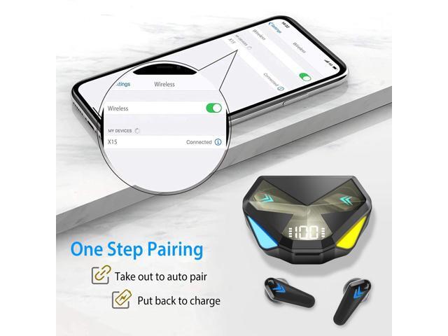 Glorine Wireless Earbuds TWS 5.0 Earbuds Headphone In Ear Earphone Headset With Charging Case Waterproof Low Latency Game Mode Quick Charging Case...