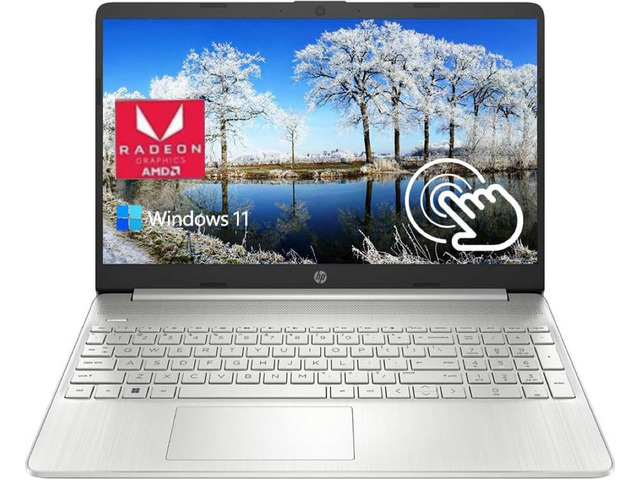 HP 17.3' HD+ Touchscreen Laptop, AMD Ryzen 5 7530U(Beats i7-1165G7) Processor, 12GB RAM, 512GB SSD, Wi-Fi 6 and Bluetooth 5.3, Windows 11 Pro, Sliver