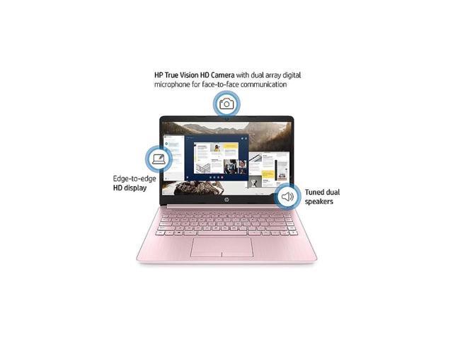 HP Stream 14' HD Laptop, Intel Celeron N4120 Processor, 4GB RAM,64GB eMMC,Windows 11 S Mode,Pink