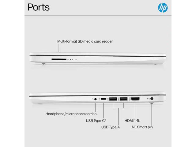 HP 14 Chromebook Laptop - Intel Celeron N4500 - 16GB RAM,64GB eMMC - Win 11 Pro - White