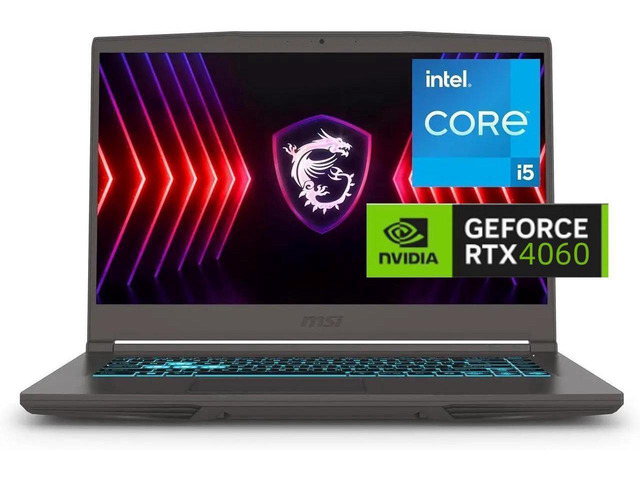 MSI Thin 15.6' FHD 144Hz Gaming Laptop - Intel Core i5-13420H - NVIDIA GeForce RTX 4060 - Backlit KB - 16 GB RAM,1 TB PCIe SSD - Win 11 Home