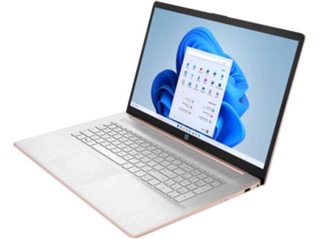 HP 17-cn0514nr 17.3' HD+ Laptop,Intel Celeron N4500,Intel UHD Graphics,8GB RAM,256 GB SSD,Win 11 Pro,Pale Rose Gold