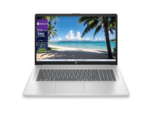 HP 17-cn5037nr 17.3 FHD AI Copilot Laptop - Intel Core Ultra 7 255U Processor - Backlit KB - 32GB RAM,512 GB SSD - Win 11 Pro