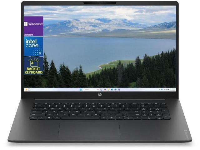 HP OmniBook 3 17t-dk000 17.3' FHD Laptop,Intel Core 5 120U processor,Backlit Keyboard,8GB DDR5 RAM,512 GB SSD,Win 11 Home