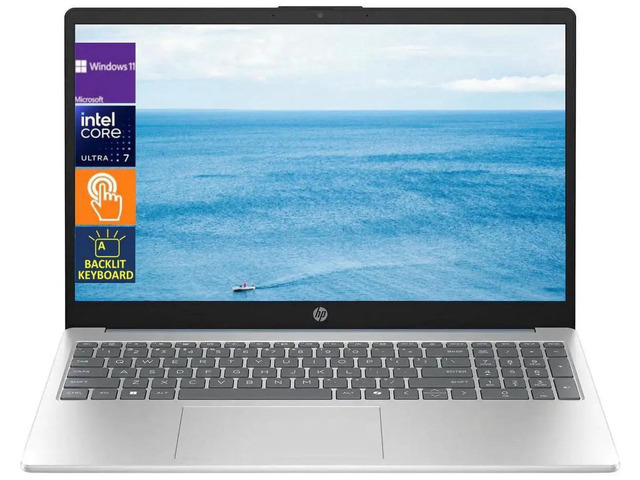 HP 15t-fd200 AI Laptop,15.6' FHD Touch Display,Intel Core Ultra 7 255U Processor,Backlit Keyboard,64GB DDR5 RAM,1 TB SSD,Win 11 Pro,Moonlight blue