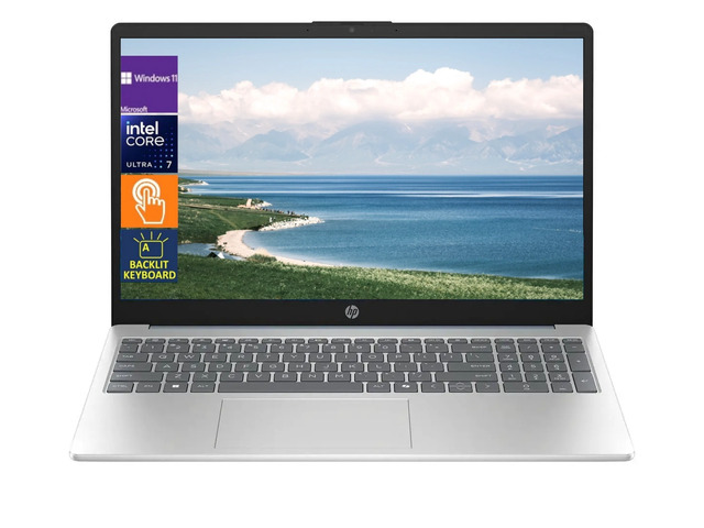 HP 15t-fd200 AI Copilot Laptop,15.6' FHD Touchscreen,Intel Core Ultra 7 255U(better than i7),Backlit KB,8GB DDR5 RAM,512 GB SSD,Win 11...