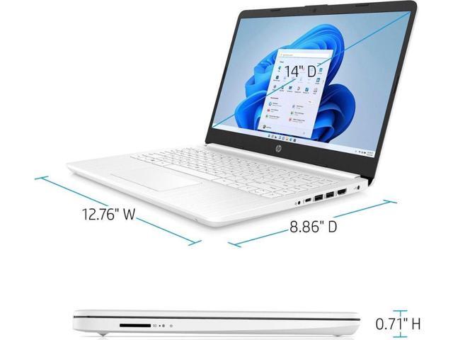 HP Stream 14' HD Laptop, Intel Celeron N4120 Processor, 8GB RAM, 64GB Storage, Intel UHD Graphics, 720p Webcam, 1 Year Office 365,Win 11 S Mode, White