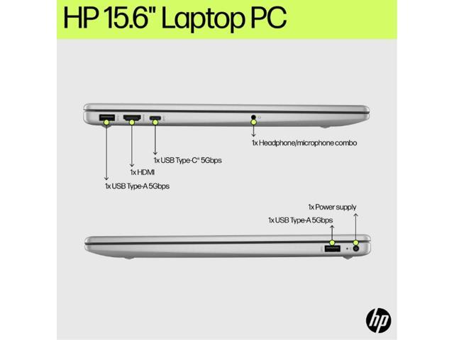 HP 15.6' Full HD Laptop, Intel Core i7-1355U,Backlit keyboard,32GB RAM,2TB SSD, Windows 11 Pro, Natural Silver