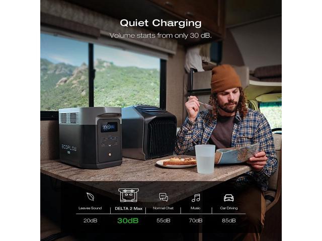 EcoFlow - DELTA 2 MAX 2048Wh Portable Power Station (2048 Wh Capacity) - Black - image 8