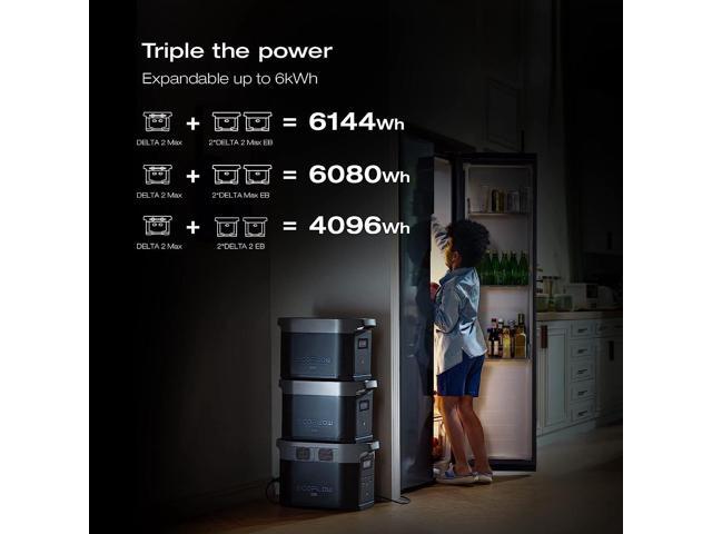EcoFlow - DELTA 2 MAX 2048Wh Portable Power Station (2048 Wh Capacity) - Black - image 7