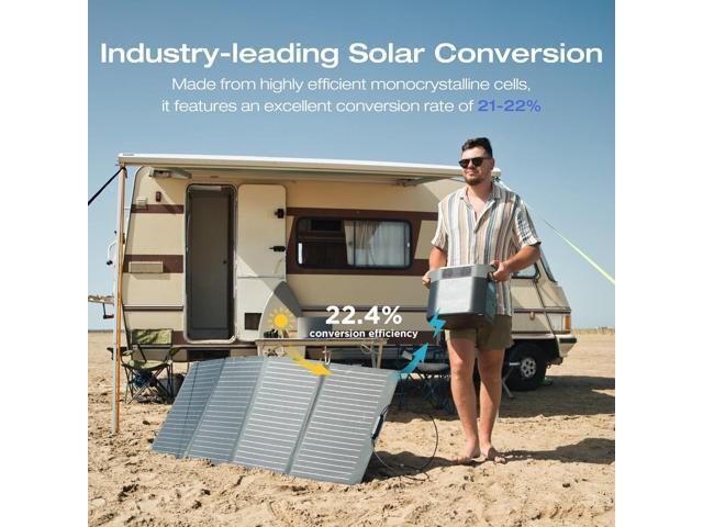 EcoFlow 160W Portable Solar Panel for Power Station, Foldable Solar Charger with Adjustable Kickstand, Waterproof IP67 for Outdoor Camping,RV,off...