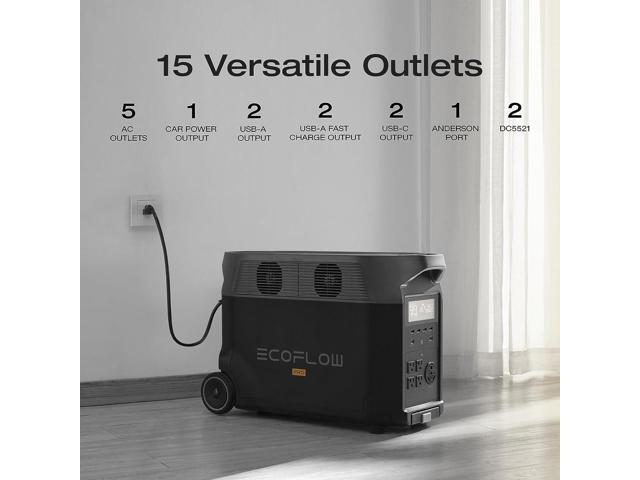 EcoFlow - DELTA PRO 3600Wh Portable Home Battery (3600 Wh Capacity) - Black - image 8