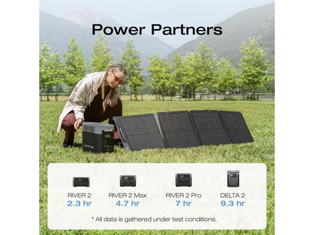 EcoFlow - Foldable 110W Solar Panel - Black - image 7