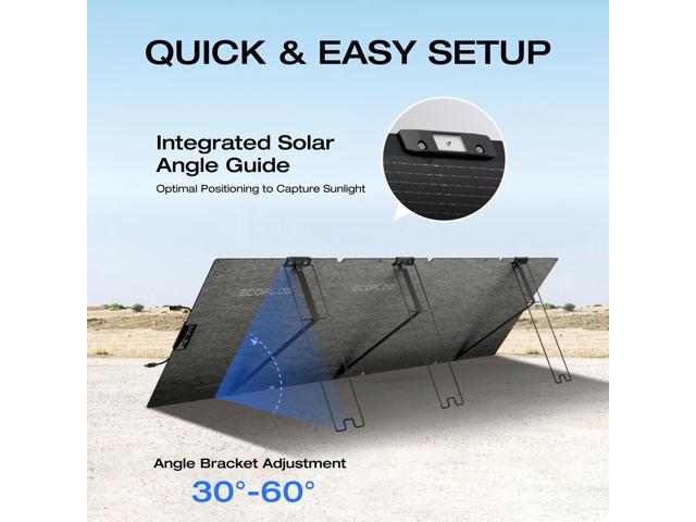 EcoFlow 220W Portable Solar Panel for Power Station, Foldable Solar Charger with Adjustable Kickstand, Waterproof IP67 for Outdoor Camping,RV,off...