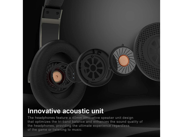 Wireless Headphones for TV Watching with 2.4G Digital RF Transmitter Charging Dock, Hi-Fi Over-Ear Cordless Headset with Optical/RCA/3.5MM Ports,...