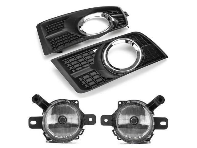 Acaigel 2x SUV Front Bumper Fog Light Bulbs Cover Bezel Trim For Cadillac SRX 2010-2016