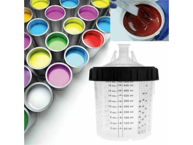 Paiying 600ML Disposable Paint Cup & M16x1.5 Internal Thread Adapter For Auto Spray Gun