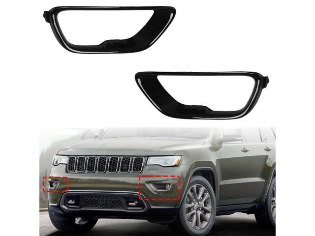 Acaigel Black Front Fog Light Cover Fog Lamp Trim For Jeep Grand Cherokee 2017-2021 2019