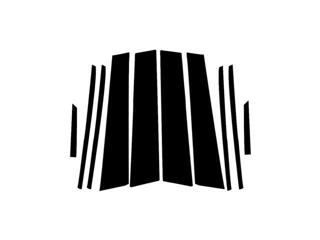 Yingshan 10pcs Glossy Black Pillar Posts Door Window Cover Trim For TOYOTA RAV4 2019-2023