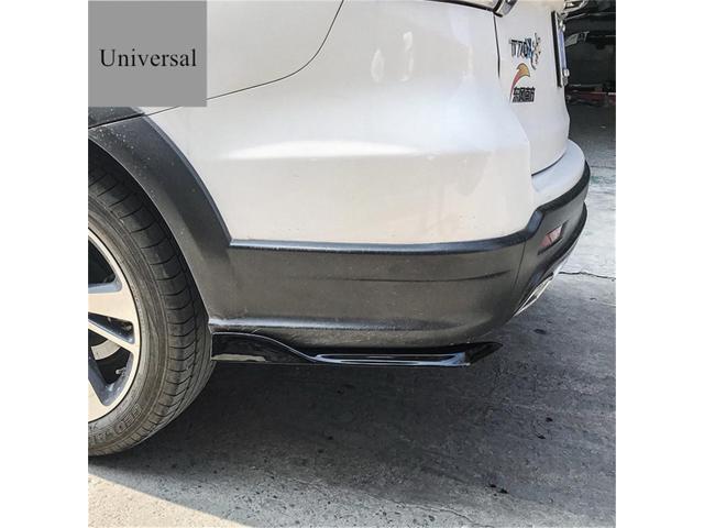 Acaigel 2x SUV Car Rear Bumper Side Chin Splitter Winglet Kit Glossy Black ABS