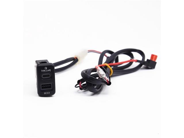Paiying 18W Car Charger Type-C+Qc3.0 Fast Charging For Toyota Tacoma Fj Cruiser Hilux