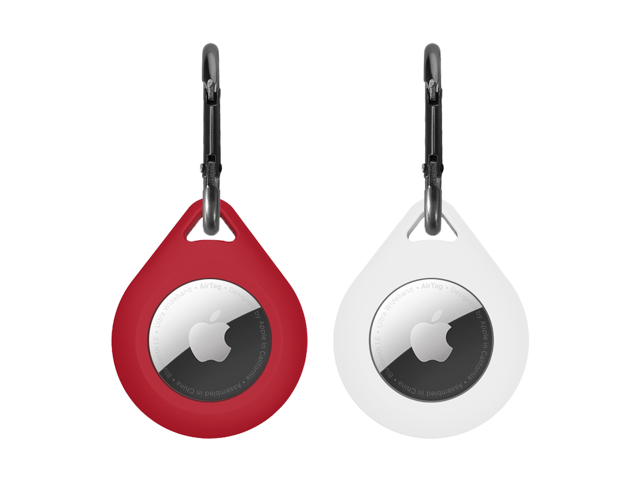 2 Pack Premium Silicone Airtag Apple Case, Airtag Keychain Holder, Anti-scratch Protective Cover, Anti-fall Airtag Accesseries, Protective Sleeve...